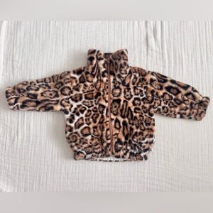 Oh Baby! Leopard Print Faux Fur Jacket